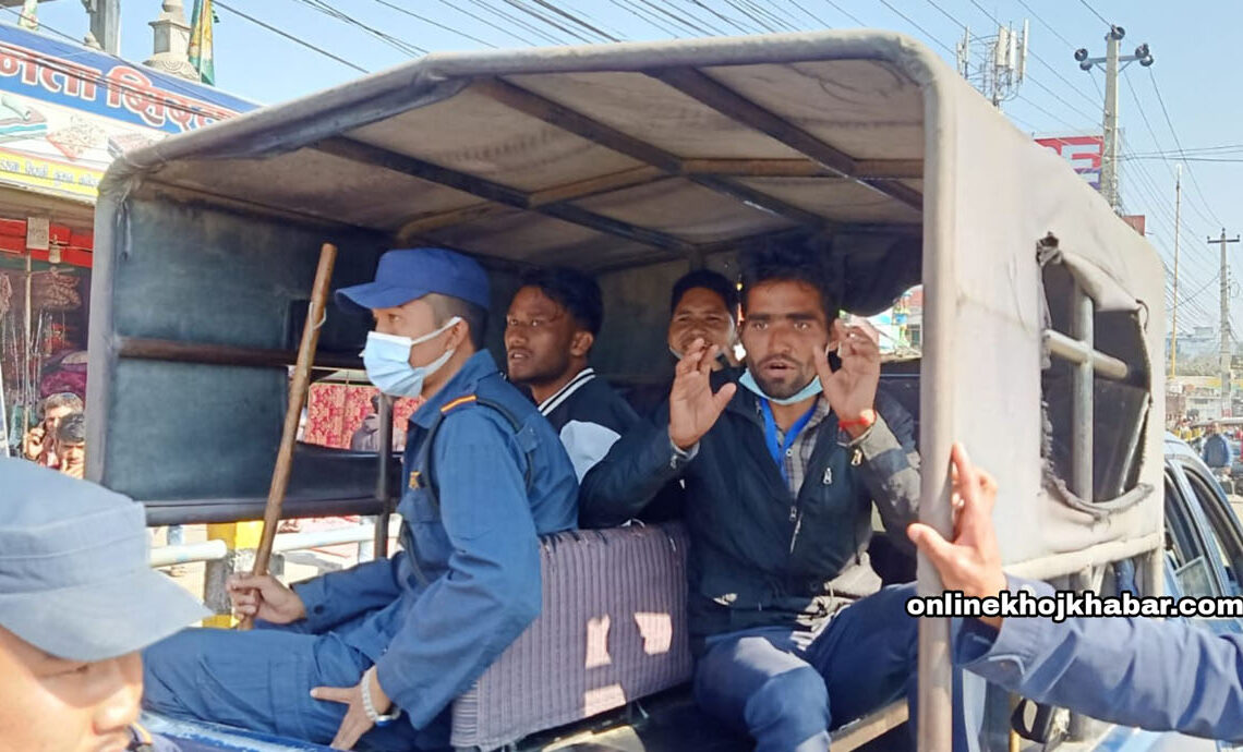 बाँकेमा बन्दको आंशिक प्रभावः वीपी चोकबाट पाँचजना पक्राउ