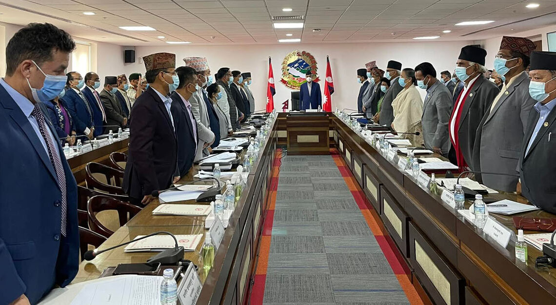 राष्ट्रिय विकास समस्या समाधान समितिको बैठक
