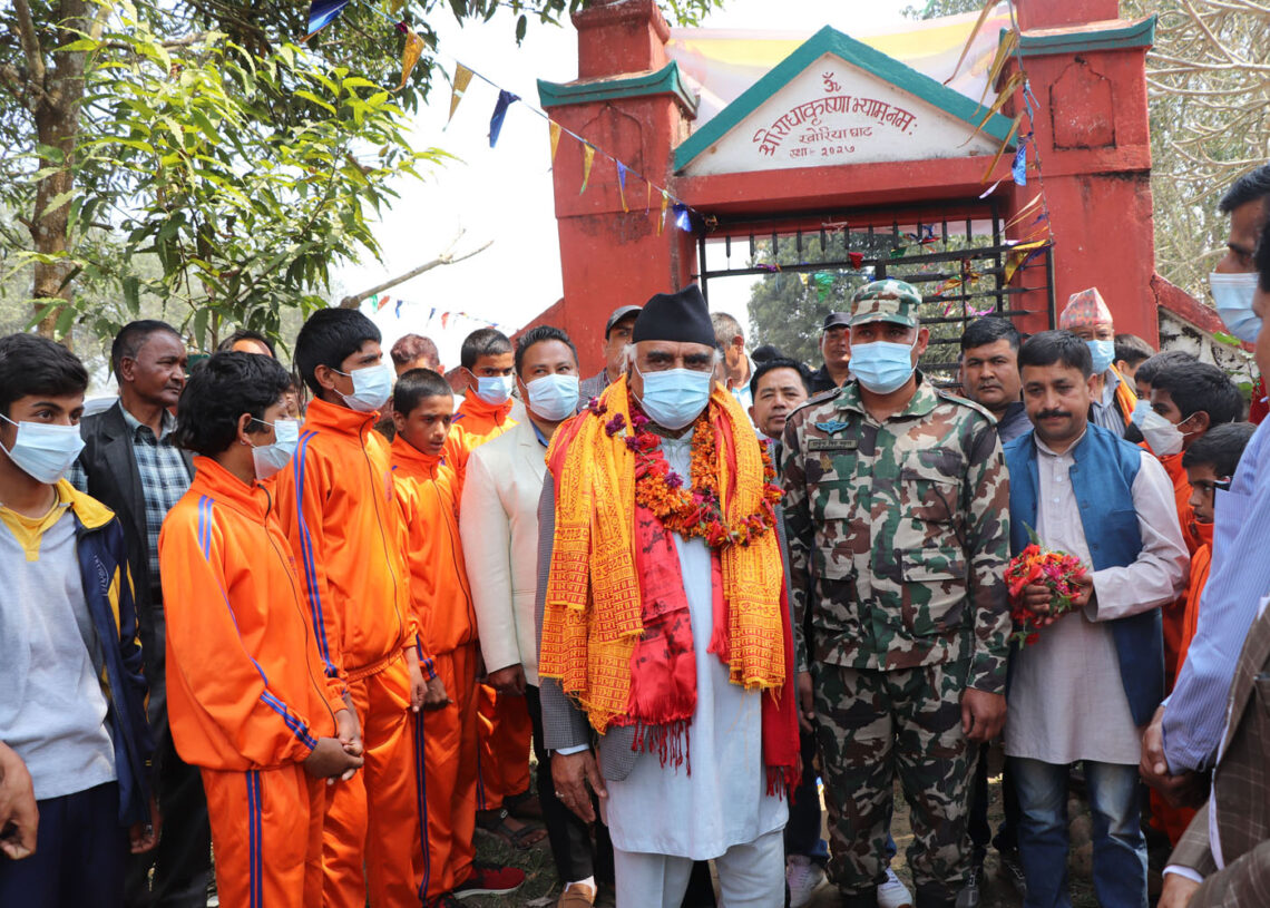 गण्डकीका मुख्यमन्त्री पोखरेल खोरियाघाटमा