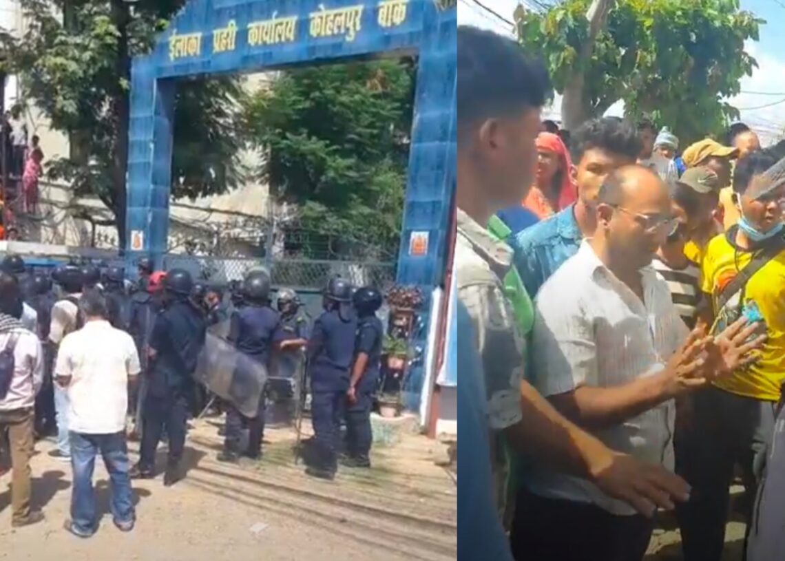 भारतीय ट्रकको ठक्करबाट एकको मृत्यु, विरोध गर्दै स्थानीय सडकमा