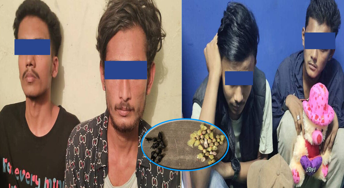 खैरो हिरोइनसहित जमुनाह नाकाबाट लमहीका ५ जना पक्राउ