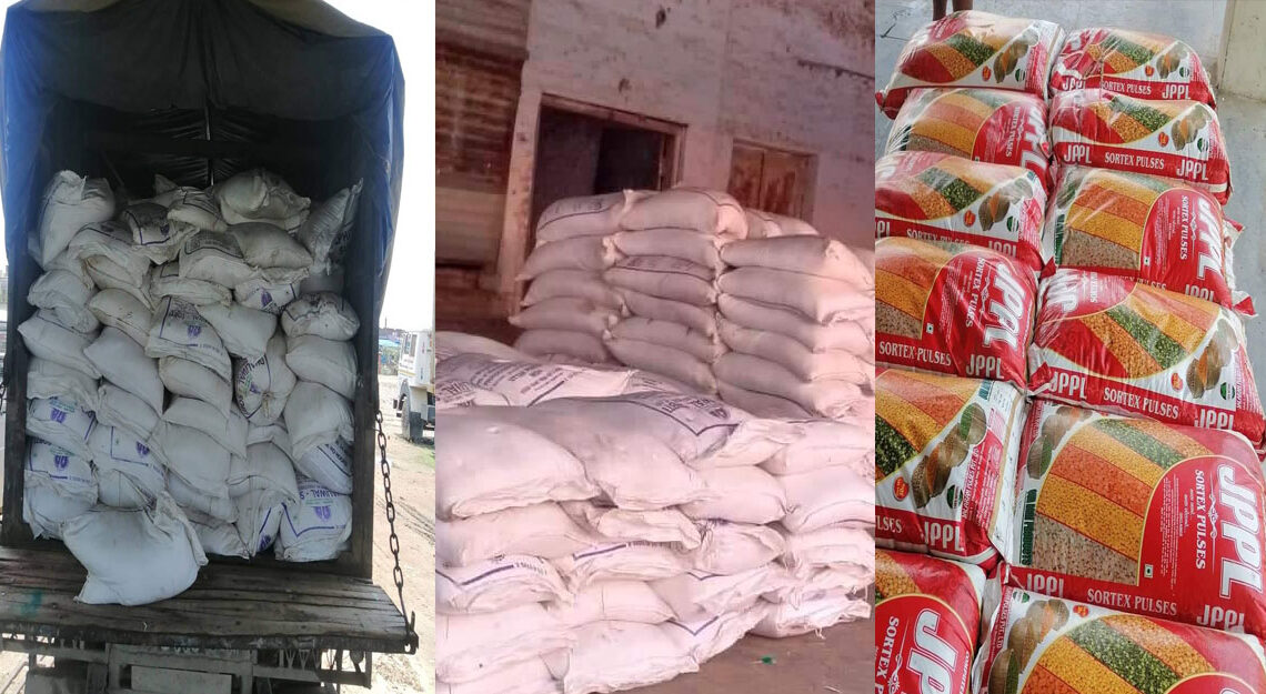 नेपालगन्जमा चिनी र दाल बरामद