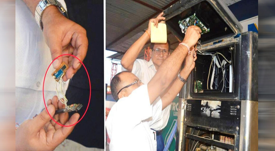 कनोडिया पेट्रोल पम्पको बदमासीः कम तेल दिएर बढी मूल्य असुली