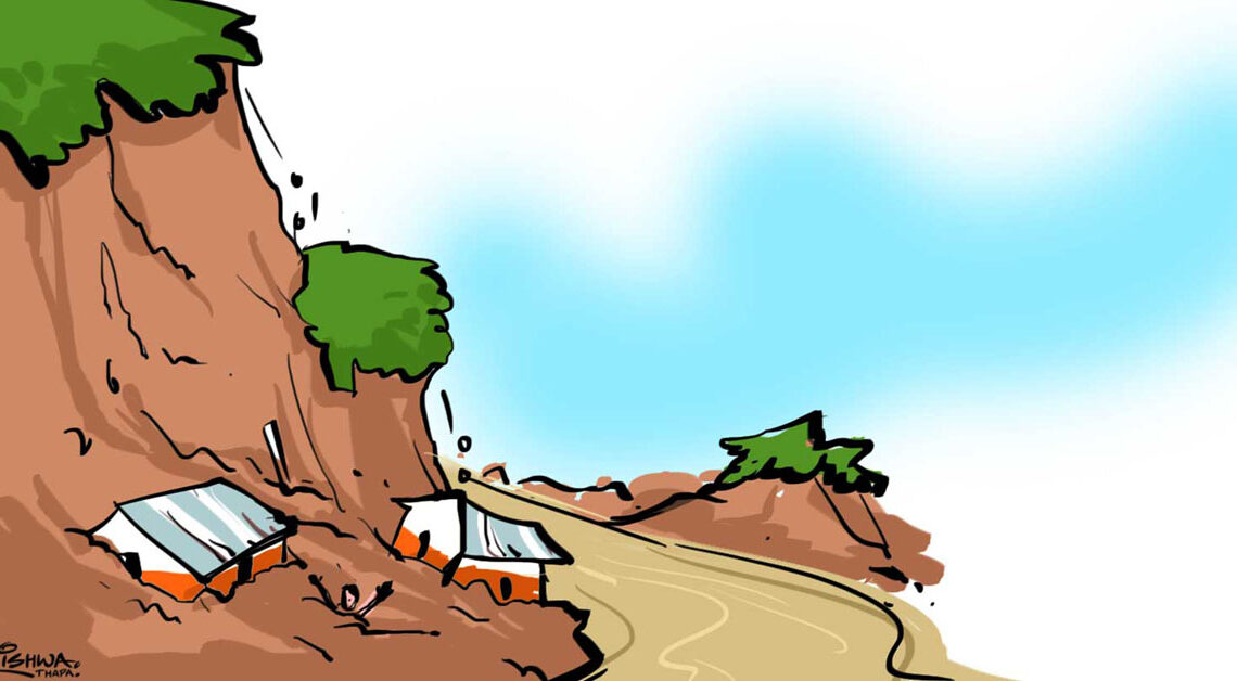 अनुदान नपाउँदा पहिरो पीडित समस्यामा