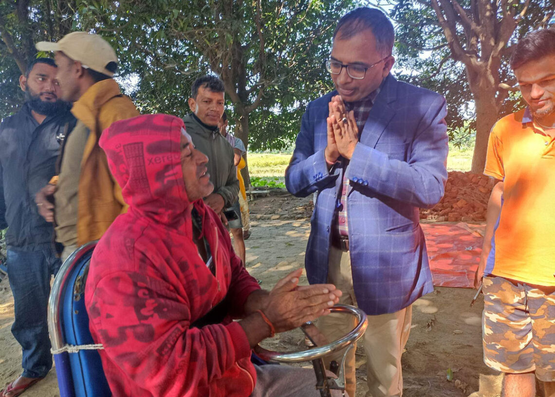 शारिरिक अशक्त भएका व्यक्तिहरुको पाइला बन्नेछु : नेकपा एमाले उम्मेदवार ढकाल