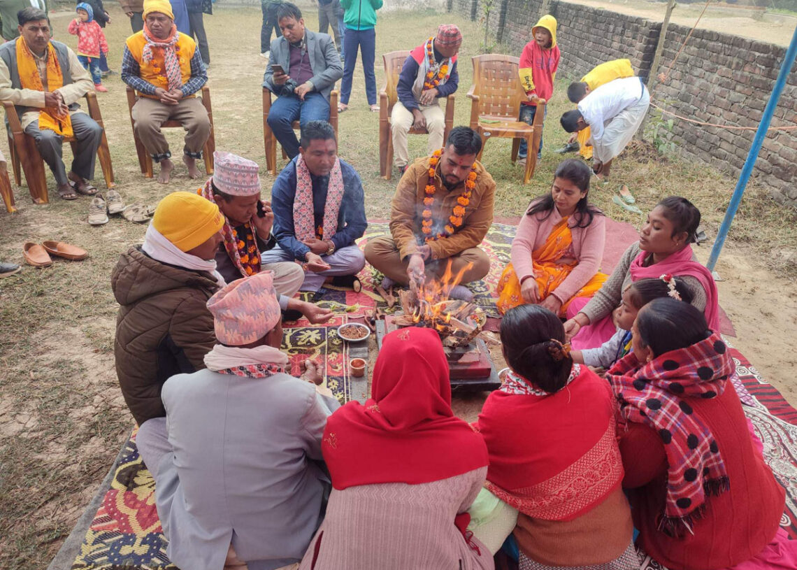 विद्यालय भवन निर्माणका लागि भूमिपुजन