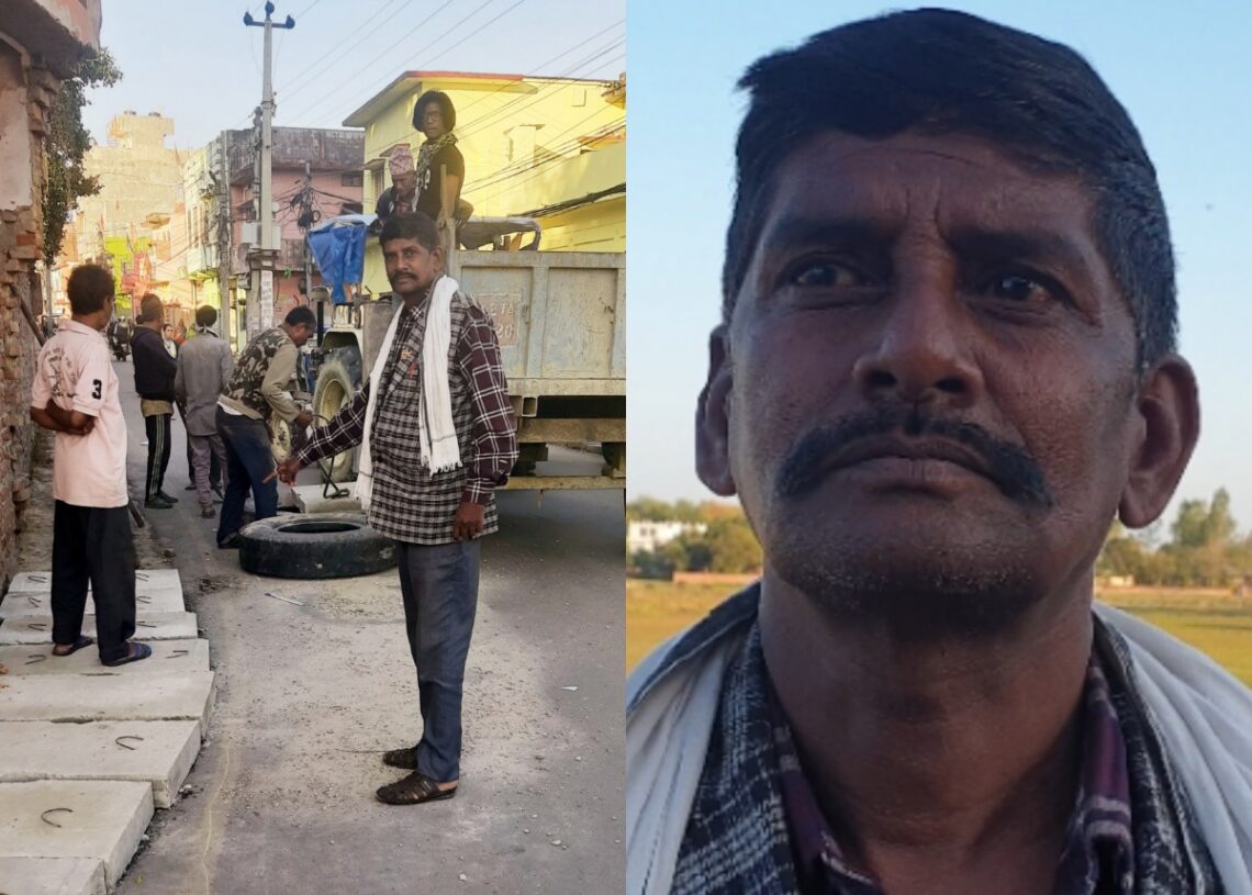 निवर्तमान वडाअध्यक्ष खाँको दवावपछि नालामाथि ढक्कन हाल्न सुरु