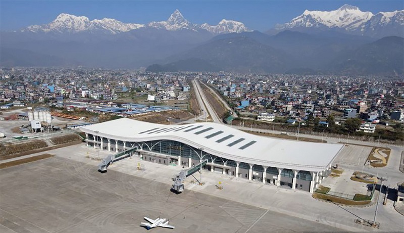 पोखरामा पहिलो अन्तर्राष्ट्रिय उडान हुँदै