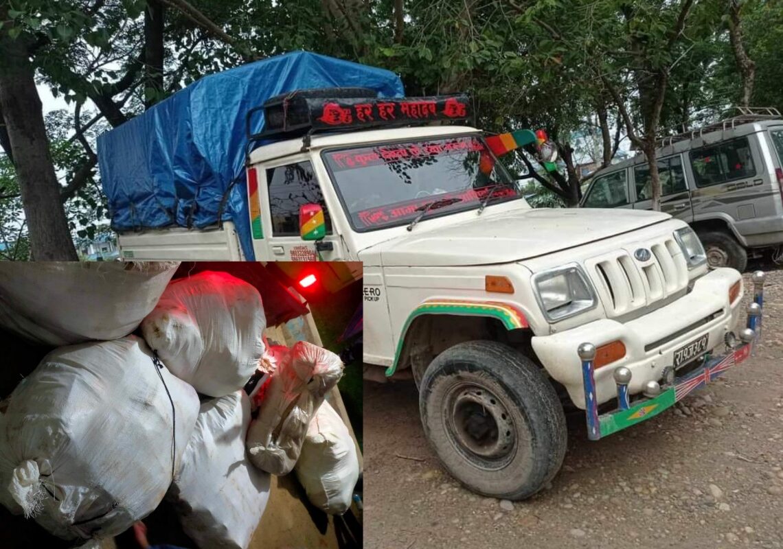 नेपालगञ्जबाट अबैध भन्सार छलिको सामानसहित बोलेरो गाडी बरामद