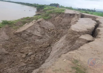 राप्ती नदि गाउँ पस्न थालेपछि स्थानीय चिन्तित