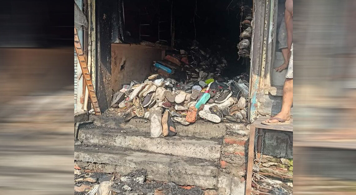 नेपालगञ्जको दुई जुत्ता पसलमा आगलागी