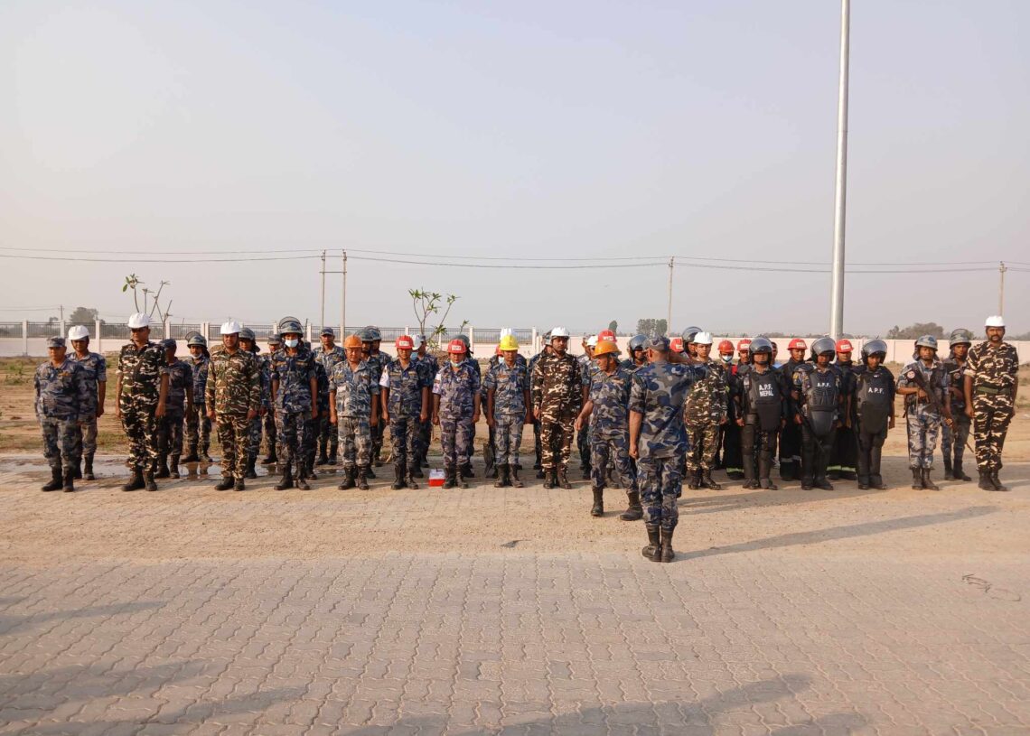 काँकेमा आगलागी नियन्त्रणको द्विदेशीय अभ्यास