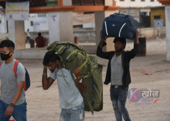 वर्षातको असरः नेपालगन्ज नाका प्रयोग