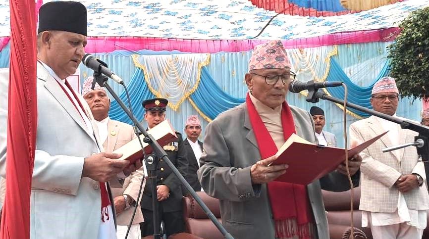लुम्बिनीमा मुख्यमन्त्री र मन्त्रीहरुको शपथ