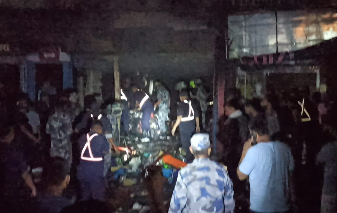 नेपालगञ्जको न्युरोडमा एक पसलमा आगलागी