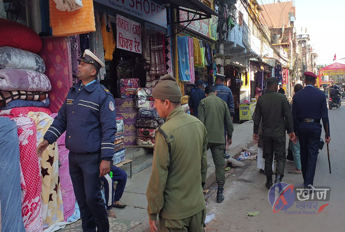 फुटपाथ ब्यवस्थापनमा सक्रिय ट्राफिक प्रहरी पोष्ट नेपालगन्ज