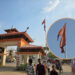 नेपाल र नेपालीलाई गिज्याउँदै जमुनाहस्थित मुल गेटको राष्ट्रिय झण्डा