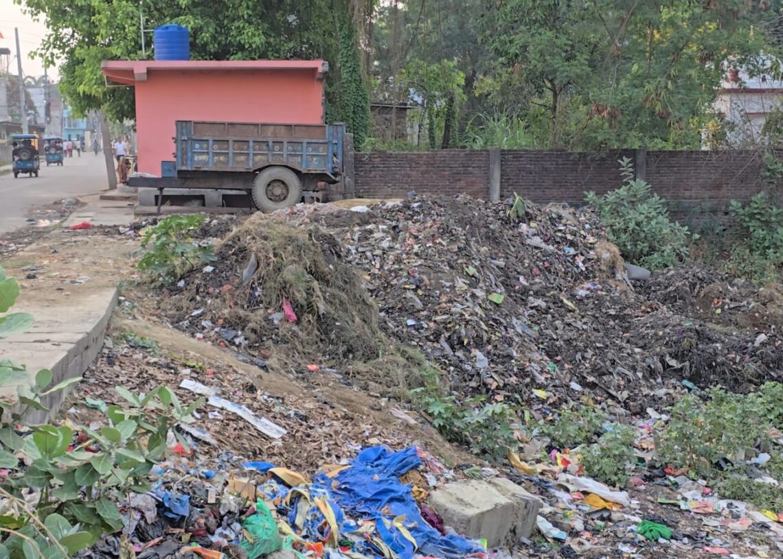 शहरलाई कुरुप बनाउँदै उपमहानगर : ल्याण्डफिल साइटमा फाल्ने फोहोर धोवी तालमा फालेर दुर्गन्ध फैलाउँदै