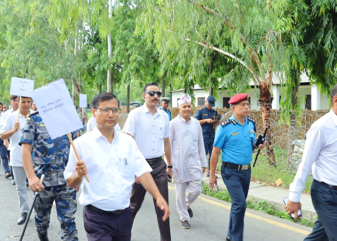 लागुऔषध दुरुपयोग विरुद्ध चेतना जगाउन प्रभातफेरी