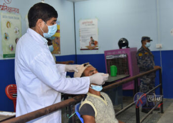 जमुनाह नाकामा नौँ जनाको कोरोना जाँच गर्दा एकमा संक्रमण पुष्टि