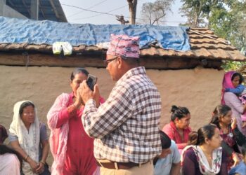 राप्तीसोनारीमा सुरु भयो गौडेलको घरदैलो, मतदाता उत्साहित