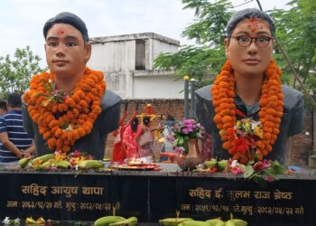 जेनजी आन्दोलनका सहिदको सम्झनामा नेपालगन्जमा शालिक निर्माण