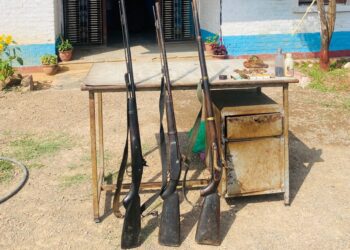 दाङमा प्रहरीले बरामद गर्यो भरुवा बन्दुक र बारुद