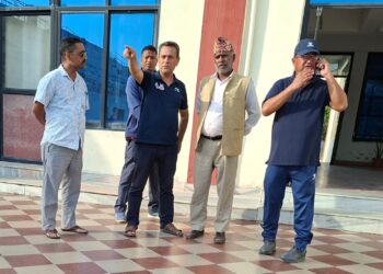 नेपालगन्ज रंगशालालगायत खेलकुद संरचनाको मन्त्री यादवद्वारा निरीक्षण