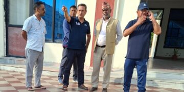 नेपालगन्ज रंगशालालगायत खेलकुद संरचनाको मन्त्री यादवद्वारा निरीक्षण