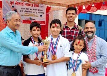 प्रथम मेयर कप अन्तरविद्यालय पौडी प्रतियोगितामा शिखा एकेडमी च्याम्पियन