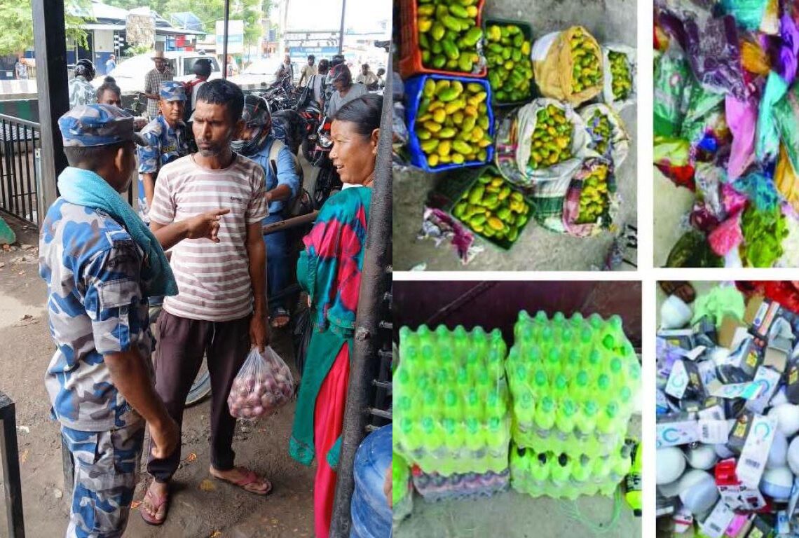 नाकामा खटिने सुरक्षाकर्मीको कामप्रति प्रश्न चिन्ह खडा, एकैदिन १० लाख रुपैयाँभन्दा बढीको अवैध सामान कसरी पुग्यो नेपालगन्ज ?