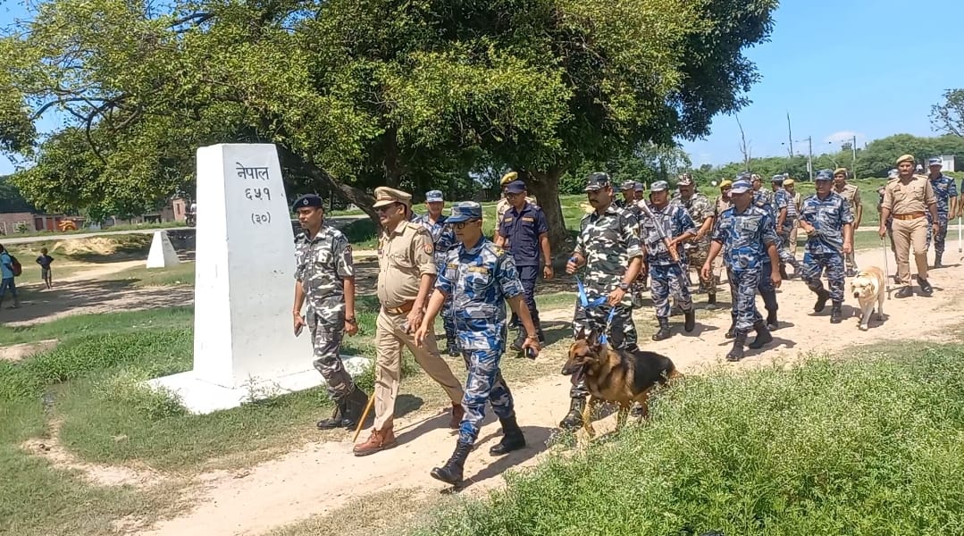 तालिमप्राप्त कुकुरसहित नेपाल–भारत सीमा क्षेत्रमा संयुक्त गस्ती