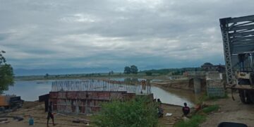 राप्ती नदीमा नयाँ पुलको काम तीव्र, सबै पिल्लर निर्माण सकियो
