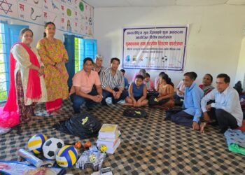 अन्तर्राष्ट्रिय युवा दिवसमा बौद्धिक अपाङ्गता भएका बालबालिकालाई शैक्षिक र खेलकुद सामग्री