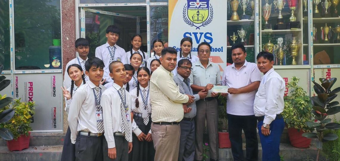 बाढीपीडितका लागि सिद्धार्थ विद्या सदनद्वारा १ लाख सहयोग