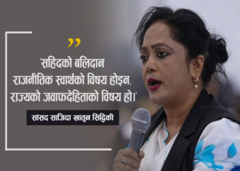 ‘सहिदको रगतमा राजनीति गर्न पाइँदैन’ : सांसद सिद्धिकी