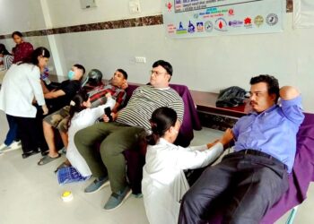 बाँकेमा रगत अभाव बढेपछि ६३ पिन्ट रगत संकलन