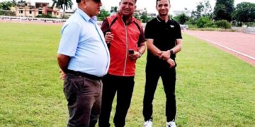 सचिव पौडेलद्वारा नेपालगन्ज रंगशालाको निरीक्षण, दसौं राष्ट्रिय खेलकुदका ६ खेल गराउने तयारी