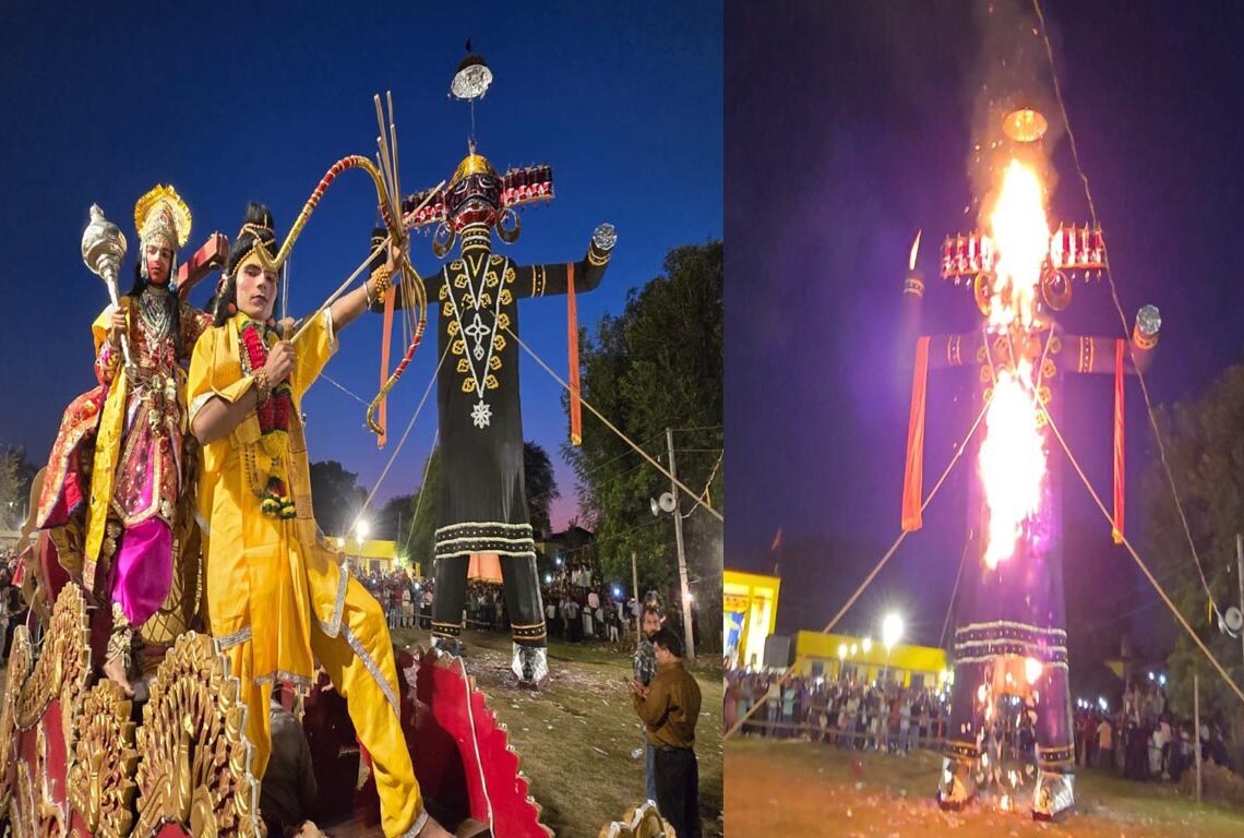 नेपालगन्जको १५९औँ रामलिला सम्पन्न, ४५ फिट अग्लो रावणको पुतला दहन