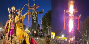 नेपालगन्जको १५९औँ रामलिला सम्पन्न, ४५ फिट अग्लो रावणको पुतला दहन